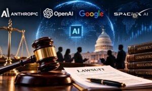 Anthropic, OpenAI, Google, SpaceXAI AI Slowdown Lawsuit Sparks Antitrust DebateAnthropic, OpenAI, Google, SpaceXAI AI Slowdown Lawsuit Sparks Antitrust Debate 